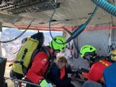 Rescatada y evacuada por aire una senderista accidentada en el Alto del Solvente (Ojs)