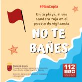 Los puestos de vigilancia de playas del Plan Copla han abierto con bandera roja en 5 playas de La Manga (San Javier)