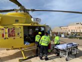 Rescatan y trasladan al hospital a una senderista accidentada en el monte Roldán