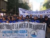 Los socialistas lorquinos presentes en la manifestación para reclamar medidas contra la sequía y en defensa de la huerta de Europa