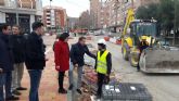 Avanzan las obras de renovación urbana del  área de Alameda de Cervantes de Lorca