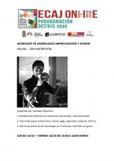 La Concejalía de Juventud de Molina de Segura pone en marcha hoy jueves 15 de octubre la formación Workshop: Monólogos, Humor e Improvisación