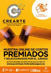 La Concejalía de Juventud de Molina de Segura organiza una muestra online de los cortos ganadores y seleccionados en el Certamen de Creación Artística Joven CREARTE 2020