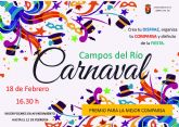 La concejalía de Festejos invita a participar en el Carnaval de Campos del Río