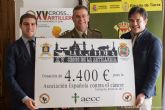 El XV Cross de Artilleria entrega los 4.400 euros de su recaudacion solidaria a la AECC