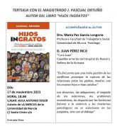 El magistrado Pascual Ortuño presenta en la UMU su libro 'Hijos ingratos'