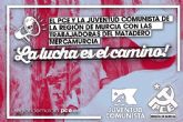 El PCE y la Juventud Comunista de la Región de Murcia muestran su apoyo a las trabajadoras del matadero de MercaMurcia