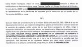 IU-Lorca denuncia en la Fiscalía a la Secretaria de Fomento por posible prevaricación