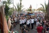 Centenares de personas vivieron la fiesta del Carmen junto a los pescadores de Puerto de Mazarrón