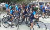 La Alameda de San Antón se convirtió en el escenario de la exhibición de escuelas de ciclismo de la Región de Murcia
