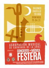 La Agrupación Musical Caravaca de la Cruz interpretará marchas y pasodobles emblemáticos de los Moros, Cristianos y Caballos del Vino en el Concierto Festero de 2021