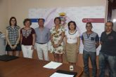 Firmados los convenios de colaboración de Aguas de Jumilla con AECC, ARJU y AJITM