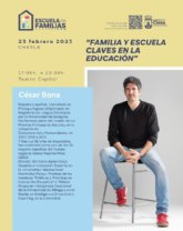 César Bona será el próximo invitado de la Escuela de Familias