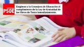 El PSOE de Totana denuncia el incumplimiento de la Ley de Gratuidad de los libros de Texto por parte de la Consejería de Educación