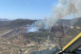 Incendio forestal en el Barranco de Orfeo de Cartagena