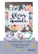 La Concejalía de Juventud presenta dos talleres de 'Flores de Acuarela' y de 'lettering' para abril