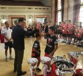 El Club Deportivo Murcia Fútbol Sala celebra sus siete copas en La Glorieta