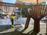 El Ayuntamiento informa de los protocolos de seguridad e higiene en los parques y jardines del municipio para garantizar la seguridad de las familias murcianas