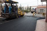 Renuevan asfaltado en calles de Mazarrón y acondicionan el recinto de los rincones