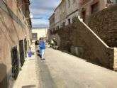 Avanzan los trabajos de consolidación del monte de las Casillas y el acondicionamiento de muros de contención en San Antón