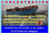 Cartagena homenajeara a los fallecidos del exodo migratorio del Mediterraneo de 2016