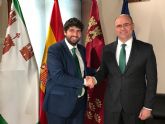 El alcalde de Pliego se ha reunido con el presidente regional en el Palacio de San Esteban