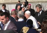La Hospitalidad de Lourdes participa en la audiencia del Papa para entregarle el óbolo del Jubilar Hospitalario
