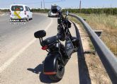 La Guardia Civil investiga al conductor de un patinete eléctrico por carecer de permiso de conducir y sextuplicar las tasas de alcoholemia