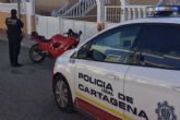 La Policia Local de Cartagena recupera una motocicleta robada de alta cilindrada