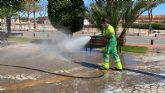 Continúan las labores de limpieza y desinfección en espacios públicos