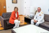 El almirante de Acción Marítima se despide de la alcaldesa tras tres años en Cartagena para iniciar su próximo destino en Madrid