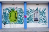 La plaza de abastos del Puerto y el pabellón de la Cañadica muestran dos murales urbanos del artista Sebas hH