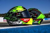 Sergio Garca, Ivn Ortol y Ryusei Yamanaka lucen cascos especiales en Jerez