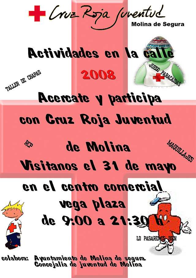 Cruz Roja Juventud de Molina de Segura programa actividades de calle el sábado 31 de mayo - 1, Foto 1