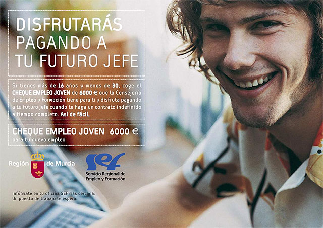 ‘Disfrutarás pagando a tu futuro jefe’, lema de la campaña para animar a los jóvenes a solicitar el Cheque Empleo - 3, Foto 3