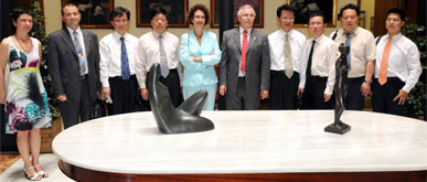 Delegación de la Universidad china de Hunam visita la Universidad de Murcia
