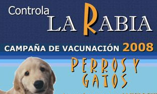 Campaña de vacunacin 2008 contra la rabia para perros y gatos