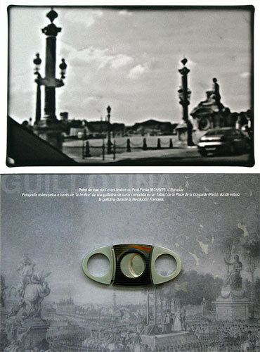 Moisés Ruiz homenajea en clave de diversión a Nicephore Niépece, hacedor de la primera fotografía,  en Peregrinatio, 15 points de vue - 1, Foto 1