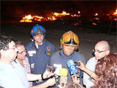 “El incendio industrial más importante de los ocurridos en la Región el último año”, afirmó Benito Mercader
