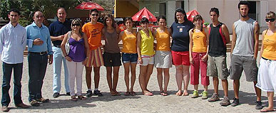 Vernica Lpez y Joaqun Ruiz visitan a los jvenes del Campo de Trabajo Internacional de Medio ambiente de Puntas de Calnegre
