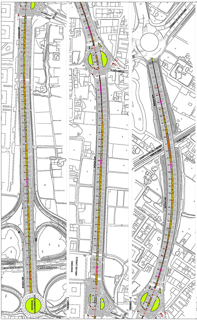 Ronda Sur contará con un tercer carril por sentido antes del próximo verano - 1, Foto 1
