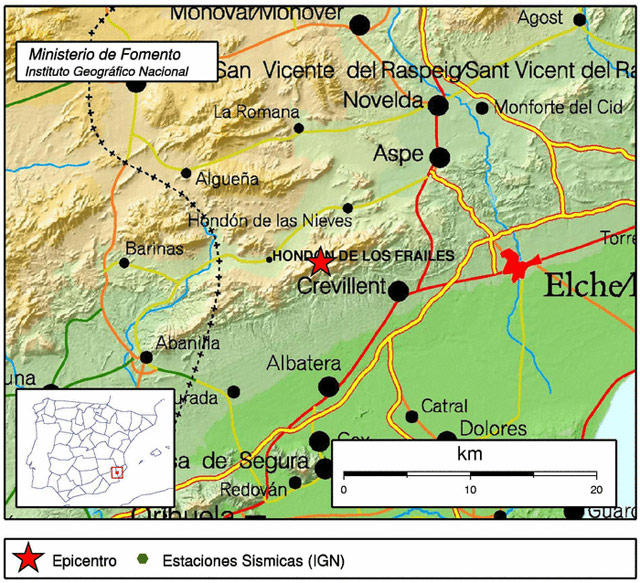 Un seísmo de 3,5 grados de magnitud se registra en Hondón Frailes - 1, Foto 1