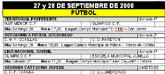 Agenda deportiva fin de semana  27 y 28 de septiembre