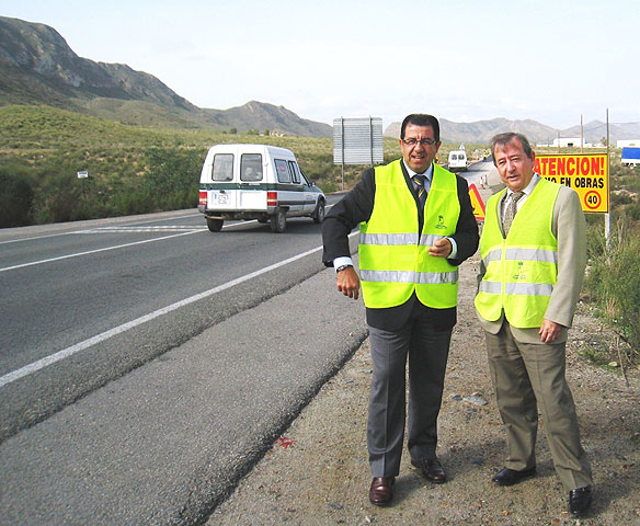 El director general de Carreteras visita las obras del tramo Mazarrn-guilas de la N-332, que permitirn mejorar los accesos a la zona costera, Foto 1