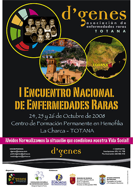Totana acogerá del 24 al 26 de octubre el “I Encuentro Nacional de Enfermedades Raras, Foto 1