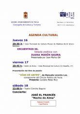 Agenda cultural de Yecla del 15 al 22 de octubre