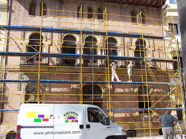 Comienzan las obras de restauración y rehabilitación de la fachada del Consistorio aguileño - 1, Foto 1