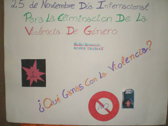 The Department of Women organized the "Second Poster Competition Against Violence Against Women 2008 in Totana ", Foto 1