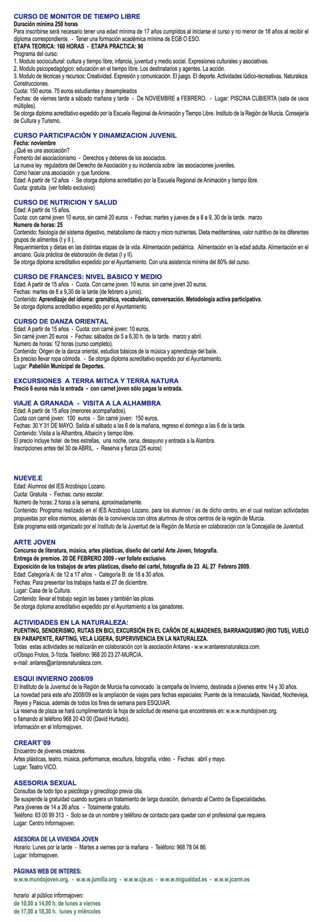 Un total de 27 actividades forman el programa de talleres, cursos  y viajes de la Concejalía de Juventud - 2, Foto 2