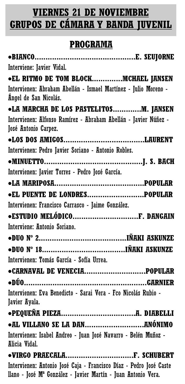 La Agrupacin Musical Municipal realiza varios conciertos en honor a Santa Cecilia, Foto 3